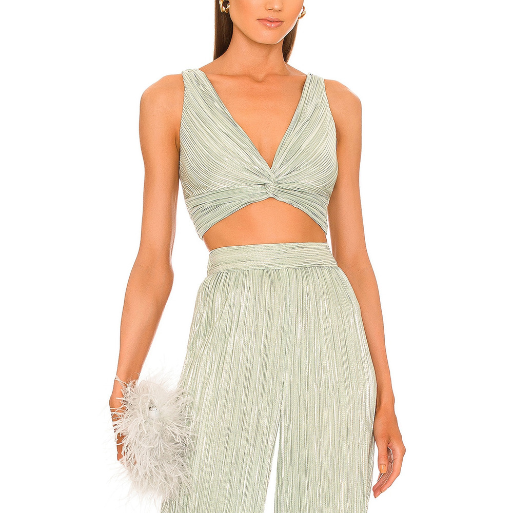 Sabina Musayev Shimmery Mint Savannah Top Size S NWT